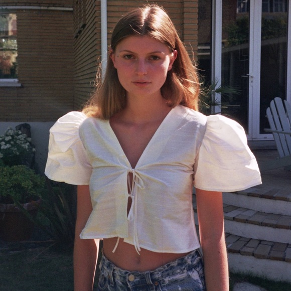 Maison Cleo Tops - Maison Cleo Vanessa Silk Blouse Small